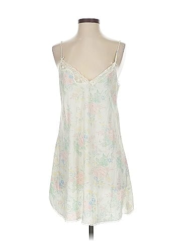 Assorted Brands Ivory Floral Lace Trim Slip Dress (view 1)
