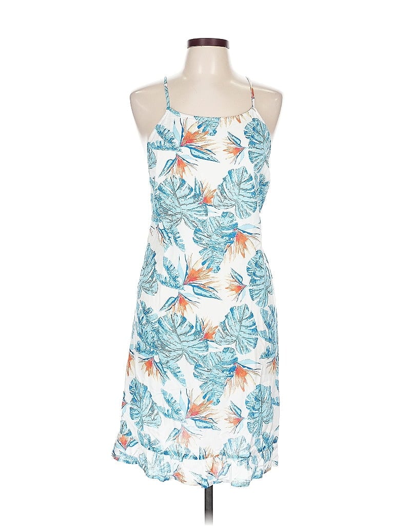 Roxy Tropical Blue Casual Dress Size L - photo 1