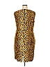 Carlisle Animal Print Brown Orange Cocktail Dress Size 16 - photo 2