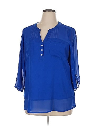 Express Outlet 3/4 Sleeve Blouse (view 1)