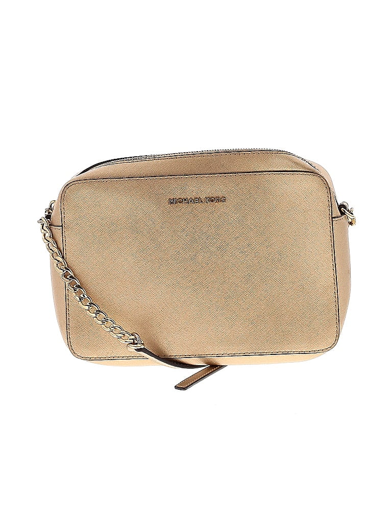 Michael Kors 100% Leather Solid Gold Leather Crossbody Bag One size - photo 1