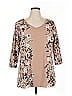 Isaac Mizrahi LIVE! Brown 3/4 Sleeve Top Size 1X - photo 1