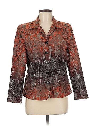 TanJay Textured Brown Patterned TanJay Tapestry Jacket (view 1)
