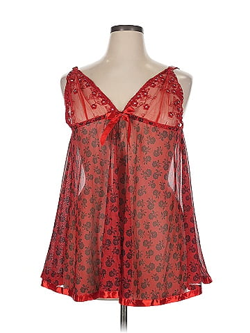 Unbranded Red Elegant Red Lace Slip Dress Lingerie Size 1X