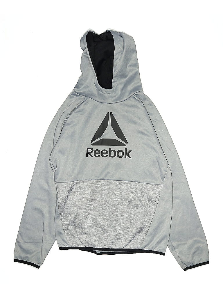 Click to view more detailed imagery on our partner's website Pre-owned Reebok Kids' Pullover Hoodie In Silver