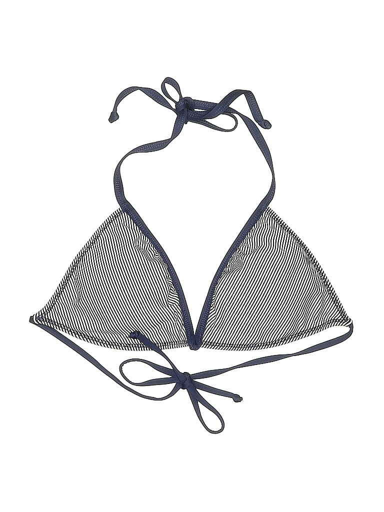 Pre-owned Splendid Swimsuit Top Blue Chevron/herringbone Pattern Swimwear