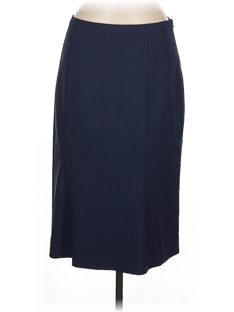 Carlisle Solid Blue Wool Skirt Size 6 - photo 1