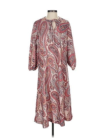 Assorted Brands Burgundy Paisley Casual Dress Delight (view 1)
