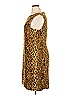 Carlisle Animal Print Brown Orange Cocktail Dress Size 16 - photo 4