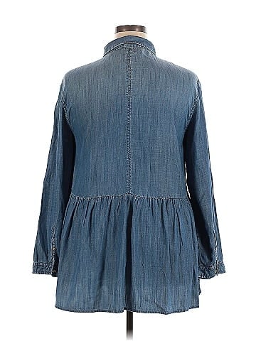 American Eagle Outfitters 3/4 Sleeve Button-Down Shirt (view 2)