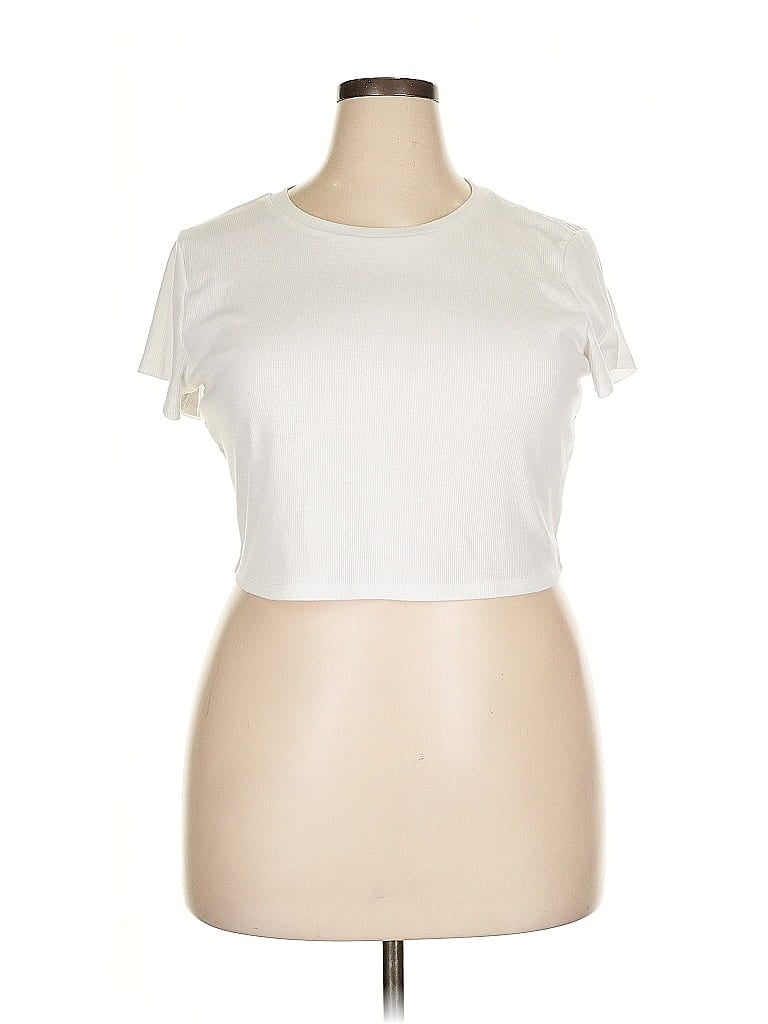 AS U WISH Pre-owned Short Sleeve T-shirt In White