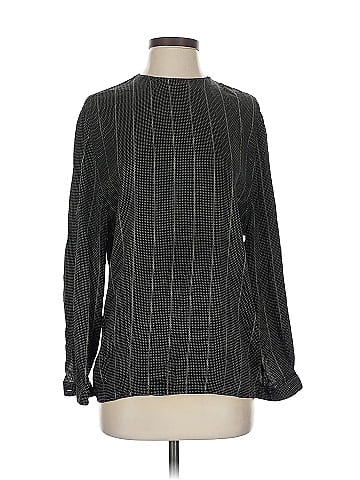 Giorgio Armani Elegant Black Polka Dot Blouse (view 1)