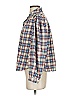 The Great. 100% Cotton Plaid Ivory Blue Long Sleeve Polo Size 1 - photo 4