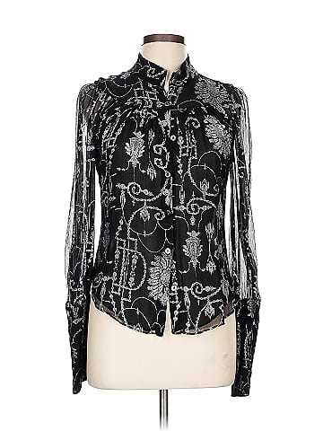 Diane von Furstenberg Long Sleeve Silk Top (view 1)