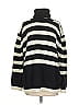 Just Female Stripes Black Turtleneck Sweater Size XS - photo 1