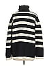 Just Female Stripes Black Turtleneck Sweater Size XS - photo 2