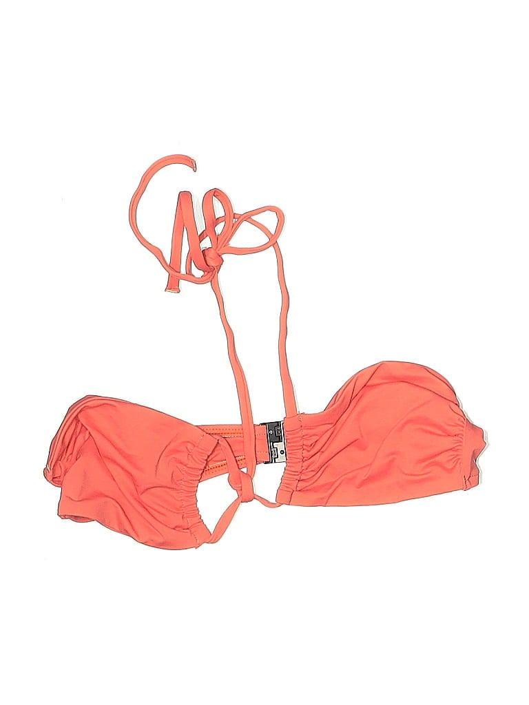 Click to view more detailed imagery on our partner's website Pre-owned Bondi Born Swimsuit Top Orange Solid Pattern Swimwear