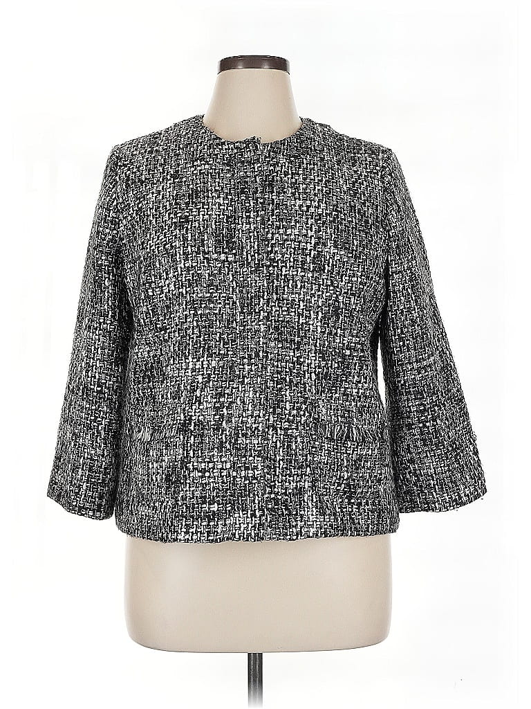 Pre-owned Jm Collection Blazer Jacket In Gray