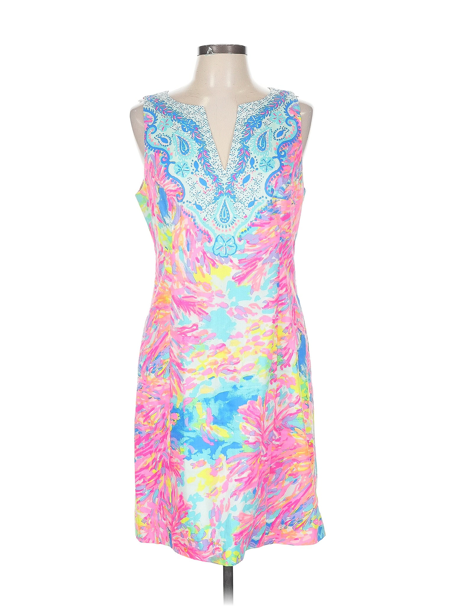 Lilly Pulitzer 100% Cotton Pink Cocktail Dress Size 10