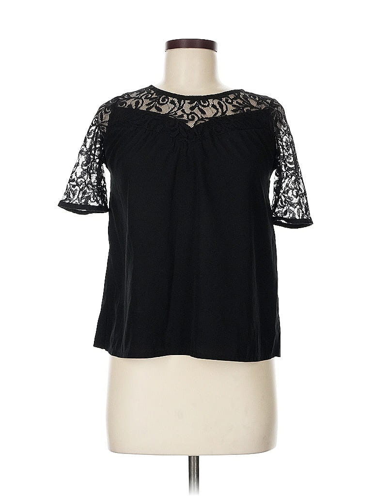 ASSORTED BRANDS Pre-owned Short Sleeve Blouse In Black