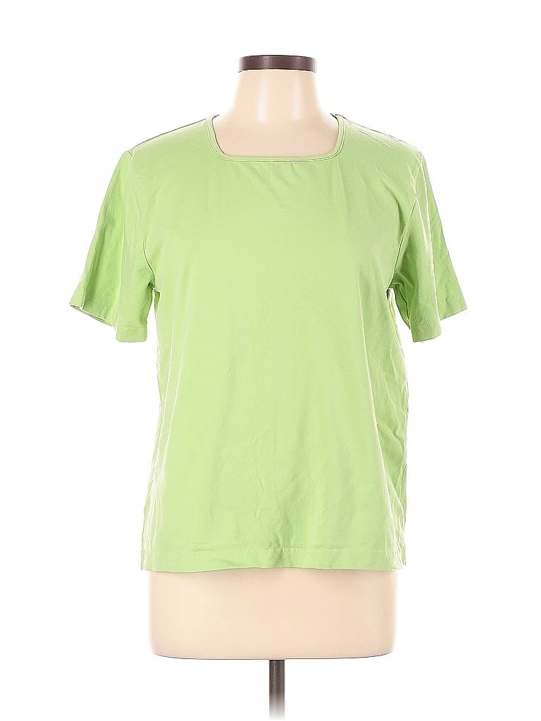 Pre-owned Denim Co Active T-shirt In Green