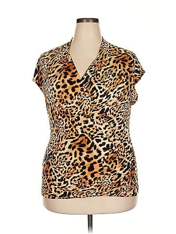 INC International Concepts Short Sleeve Blouse (view 1)
