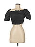 Love & Other Things 100% Cotton Black Short Sleeve Top Size 8 - photo 1