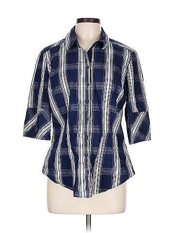 7th Avenue Design Studio New York & Company 3/4 Sleeve Button-Down Shirt (view 1)