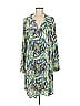 Left Coast by Dolan 100% Viscose Print Green Casual Dress Size M - photo 1