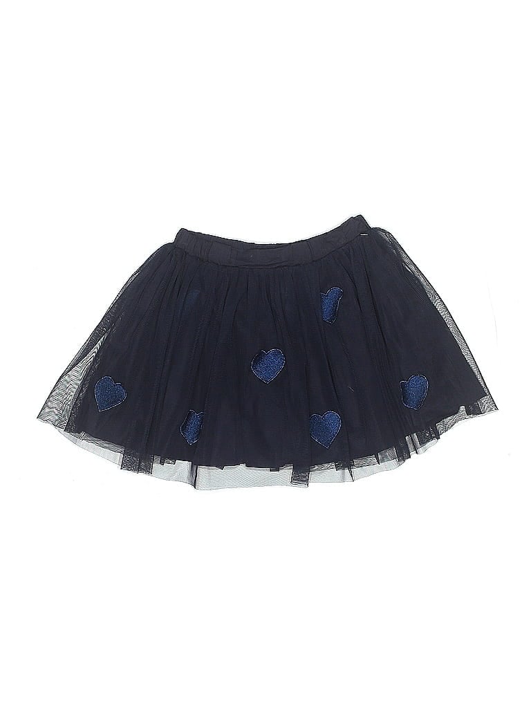 Stella McCartney 100% Polyester Hearts Blue Skirt Size 10 - photo 1