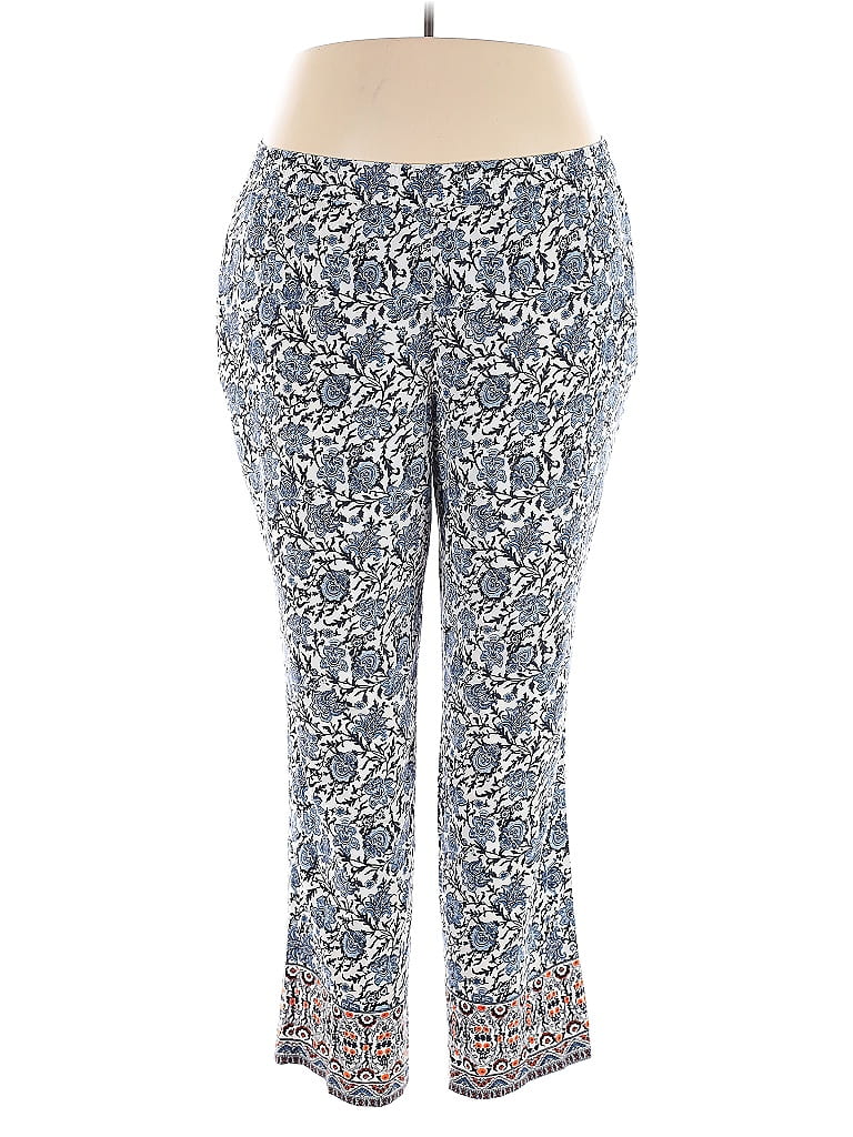 Talbots Outlet Paisley Blue Casual Pants Size 20 - photo 1