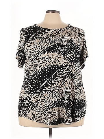 JM Collection Short Sleeve Blouse (view 1)
