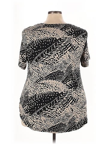 JM Collection Short Sleeve Blouse (view 2)