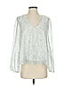 Sincerely Ours 100% Polyester Silver Long Sleeve Blouse Size S - photo 1