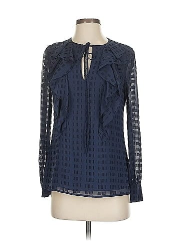 Tory Burch Long Sleeve Silk Top (view 1)