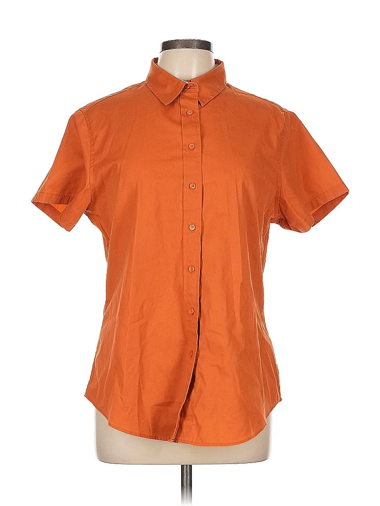 Ocean Button Down Shirt- Orange