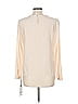 Worth New York 100% Silk Ivory Long Sleeve Silk Top Size 12 - photo 2