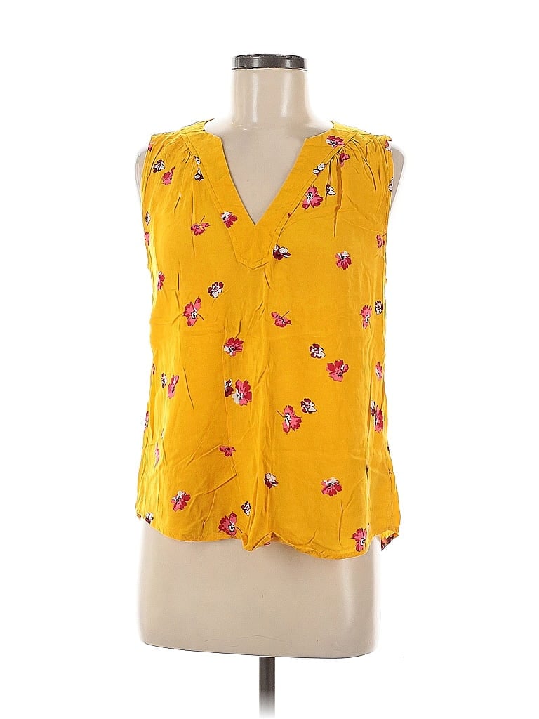 Pre-owned Old Navy Sleeveless Blouse In Yellow