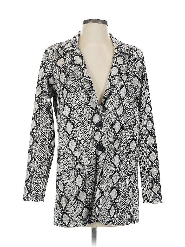 Pre-owned Veronica M Blazer Jacket In Silver
