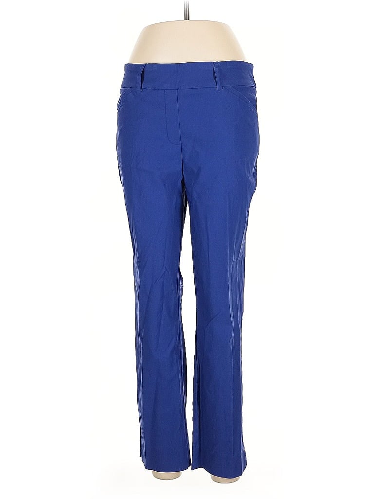 Hilary Radley Solid Blue Dress Pants Size L - photo 1
