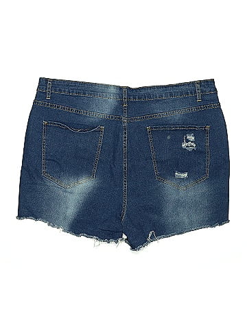 Shein Curve Denim Shorts (view 2)