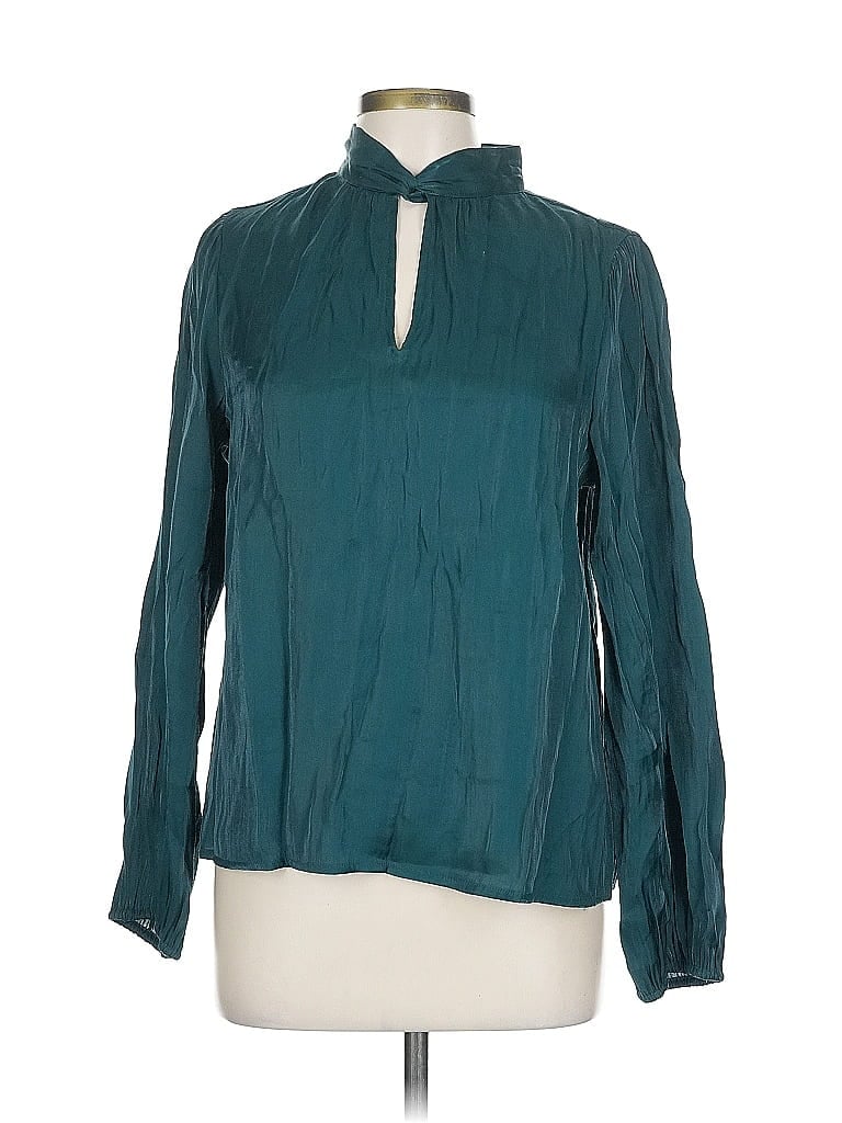 Pre-owned Nine West Long Sleeve Blouse In Blue