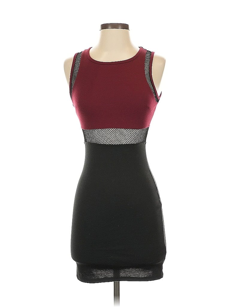 Pre-owned La Hearts Cocktail Dress In Burgundy