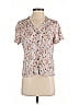 Kuhl 100% Tencel Floral Brown Short Sleeve Blouse Size S - photo 1