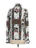 Alberto Makali 100% Silk Print Ivory Long Sleeve Silk Top Size S - photo 2