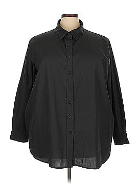 Roaman's 3/4 Sleeve Button Down Shirt