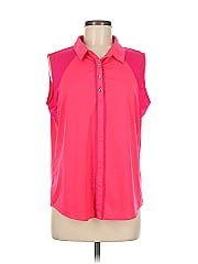 Tail Sleeveless Button Down Shirt