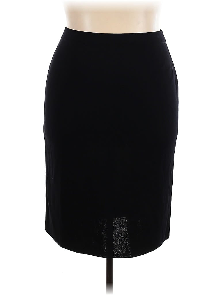 misook 100% Acrylic Solid Black Formal Skirt Size 2X - photo 1