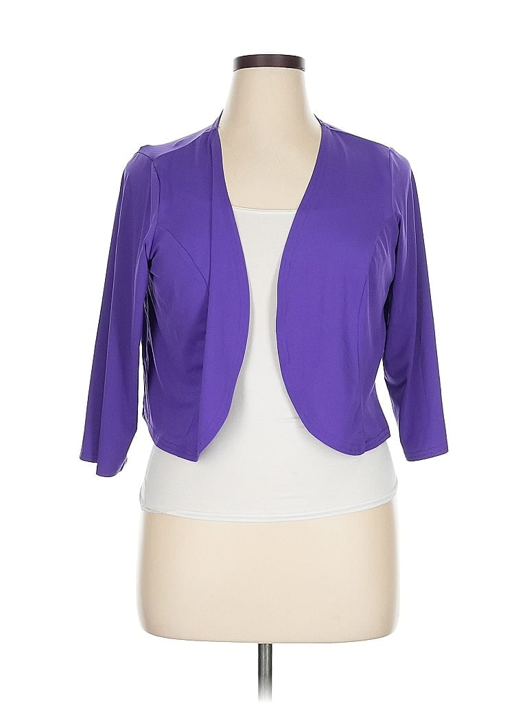 Roaman's Purple Cardigan Size 14 - photo 1