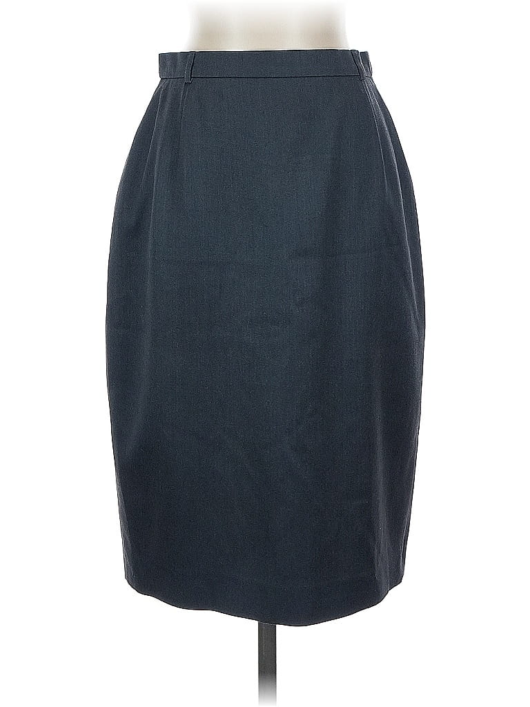 Escada Solid Blue Formal Skirt Size EU 36 / US 6 - photo 1